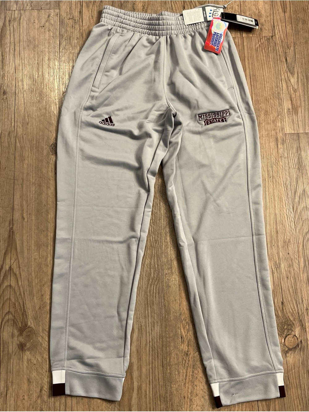 NWT Adidas Mississippi State Bulldogs Climalite Warm Up Pants Size S